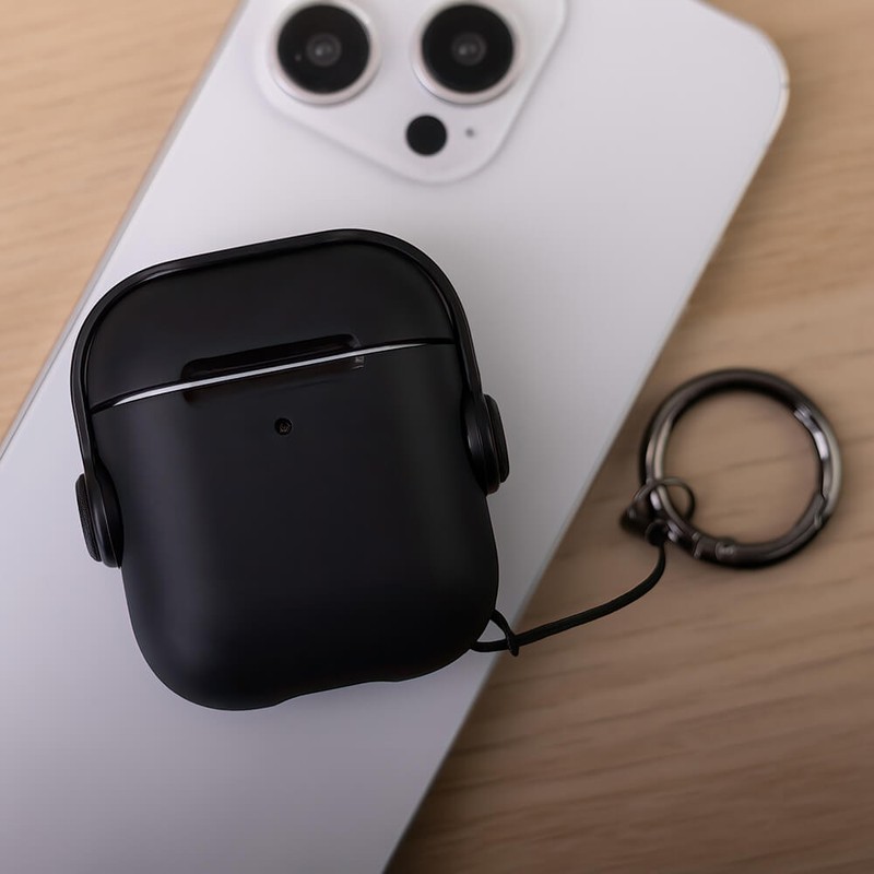 Husa casti pentru AirPods / AirPods 2, Negru
