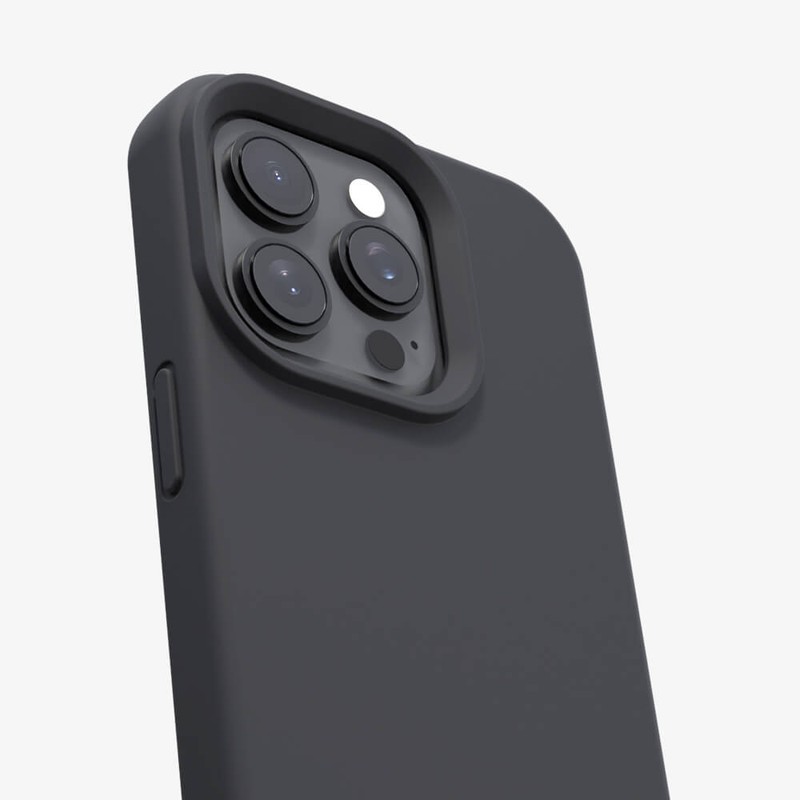 Husa Etteri Silicone Mag pentru iPhone 16 Pro, Carcasa magnetica, Negru