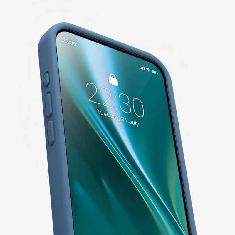 Husa Etteri Silicone Mag pentru iPhone 13, Carcasa magnetica, Albastru