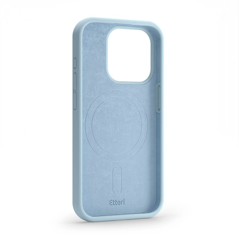 Husa Etteri Silicone Mag pentru iPhone 16 Pro Max, Carcasa magnetica, Albastru