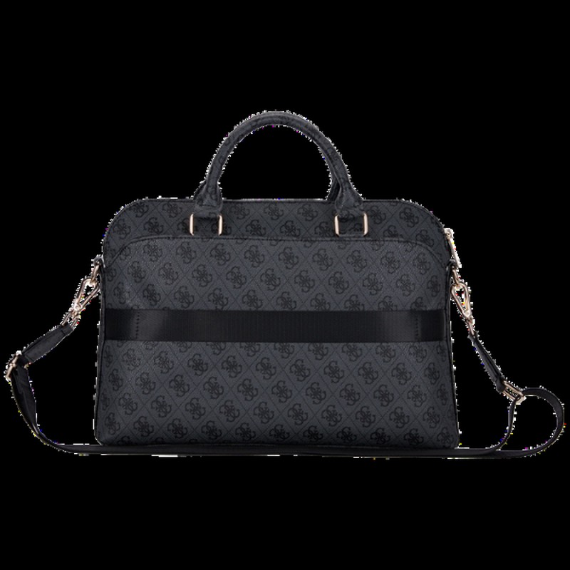 Husa laptop Guess 4G Zipper Pocket & Triangle Logo 15 inch, Negru