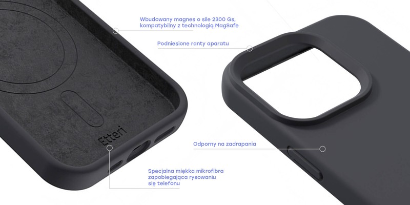 Husa Etteri Silicone Mag pentru Samsung Galaxy S26, Carcasa magnetica, Negru