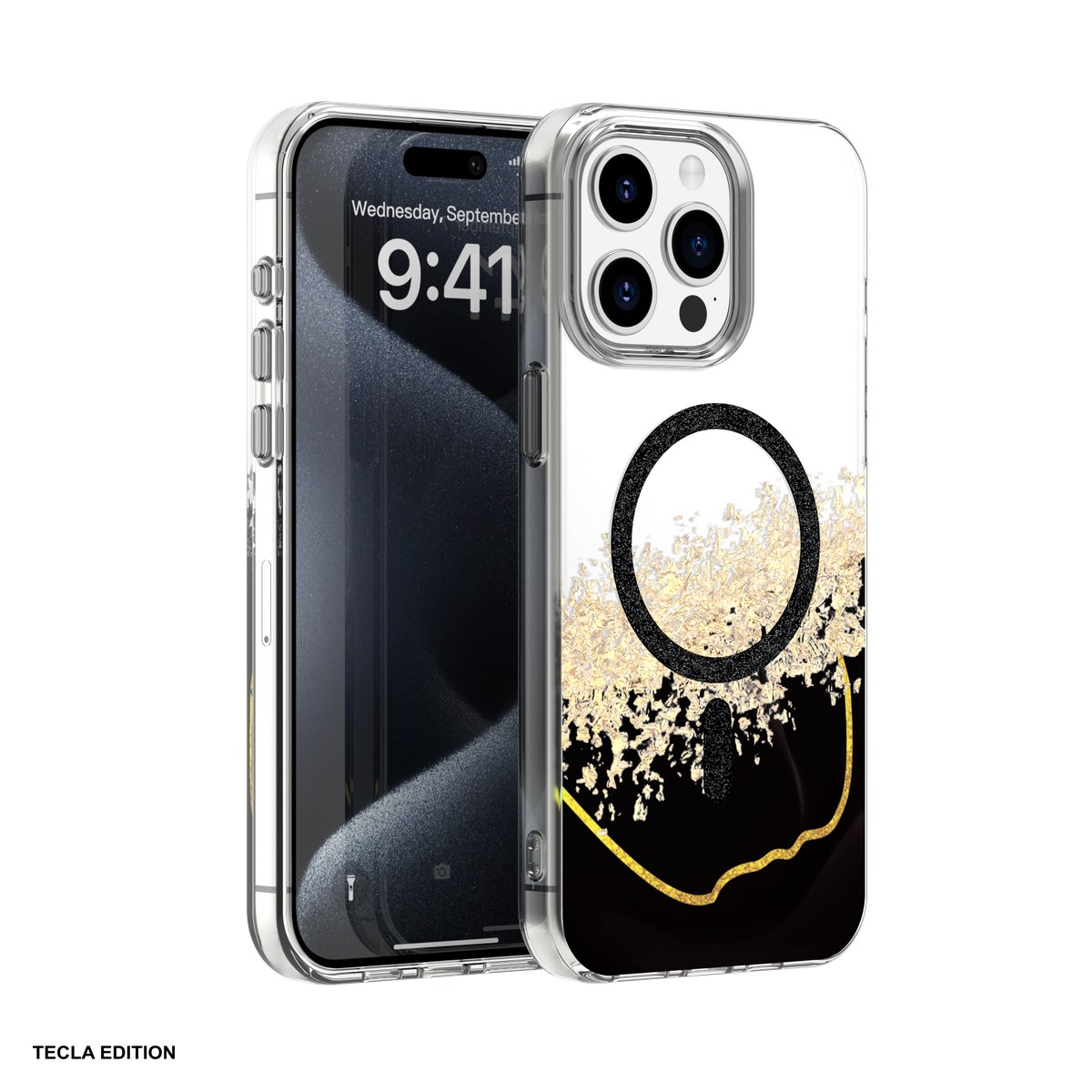 Huse si protectii smartphone - Husa Epoxy Mag pentru Apple iPhone 15 Pro, Carcasa magnetica, Negru