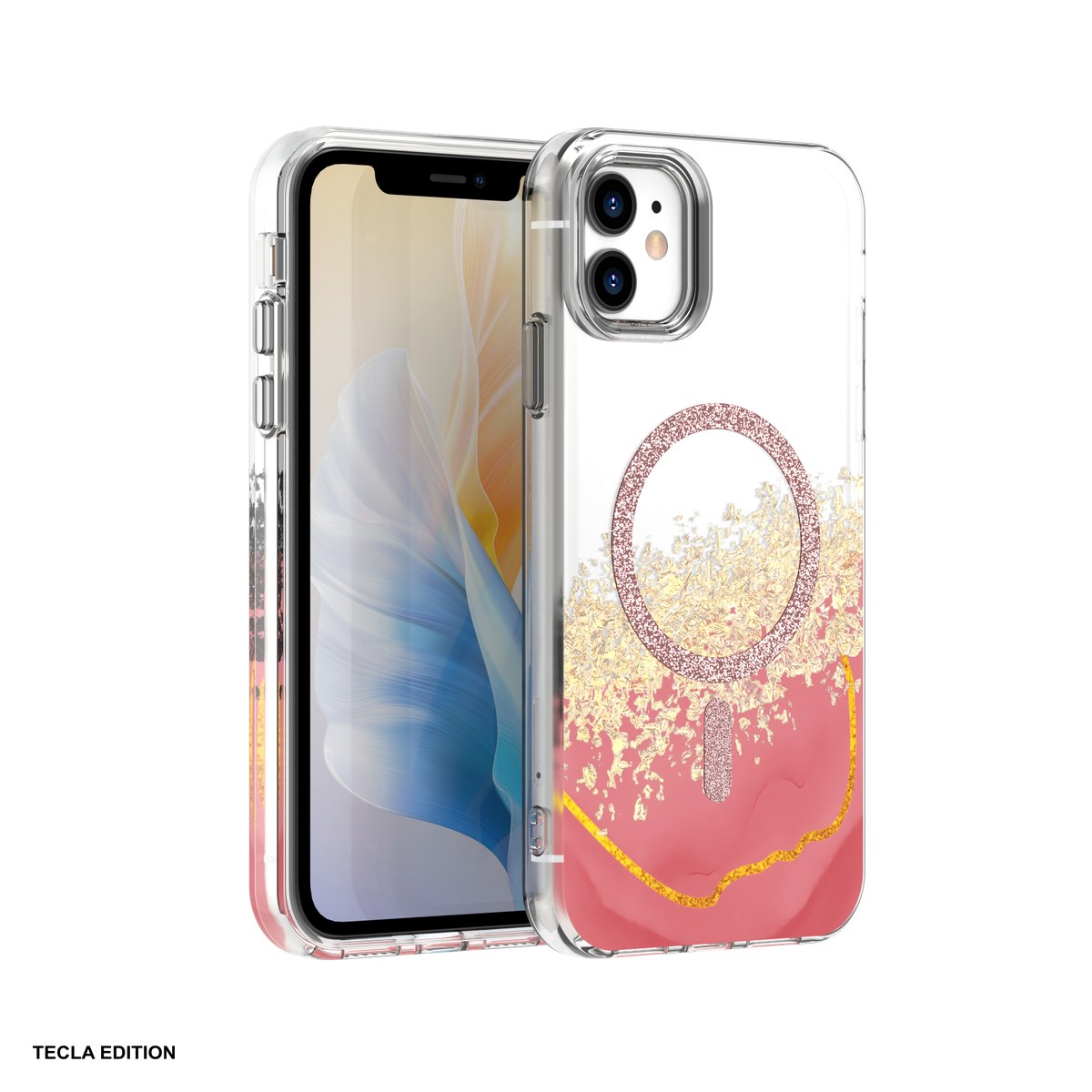 Huse si protectii smartphone - Husa Epoxy Mag pentru Apple iPhone 11, Carcasa magnetica, Roz
