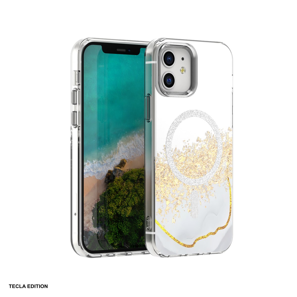 Huse si protectii smartphone - Husa Epoxy Mag pentru Apple iPhone 12 Pro, iPhone 12, Carcasa magnetica, Alb