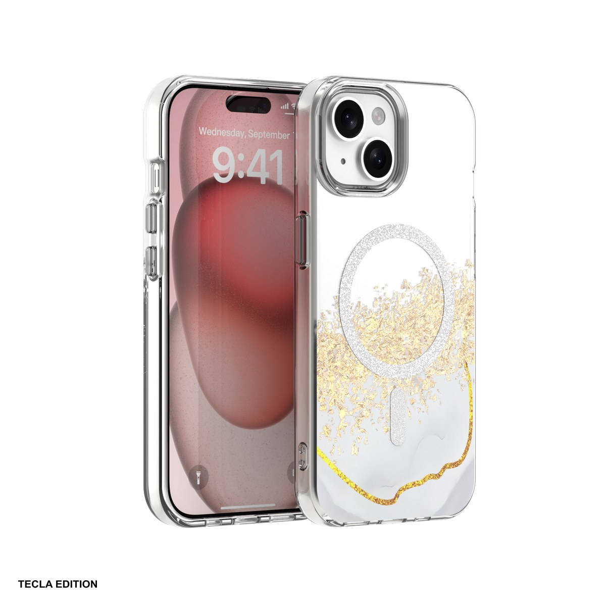 Huse si protectii smartphone - Husa Epoxy Mag pentru Apple iPhone 13, iPhone 14, Carcasa magnetica, Alb