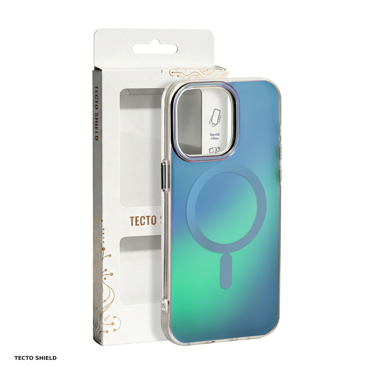 Huse si protectii smartphone - Husa Tecto Shield Aurora pentru Apple iPhone 11, Carcasa magnetica, Albastru