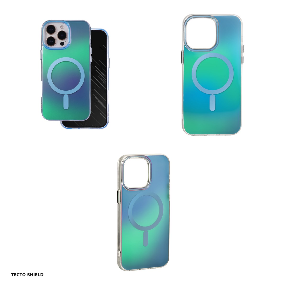 Husa Tecto Shield Aurora pentru Apple iPhone 15 Pro Max, Carcasa magnetica, Albastru [3]