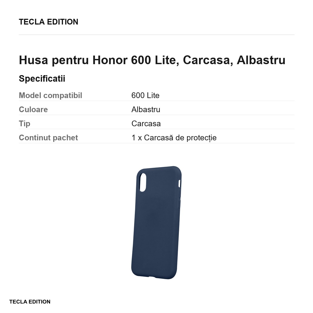 Husa Matt TPU pentru Honor 600 Lite, Carcasa, Albastru [2]