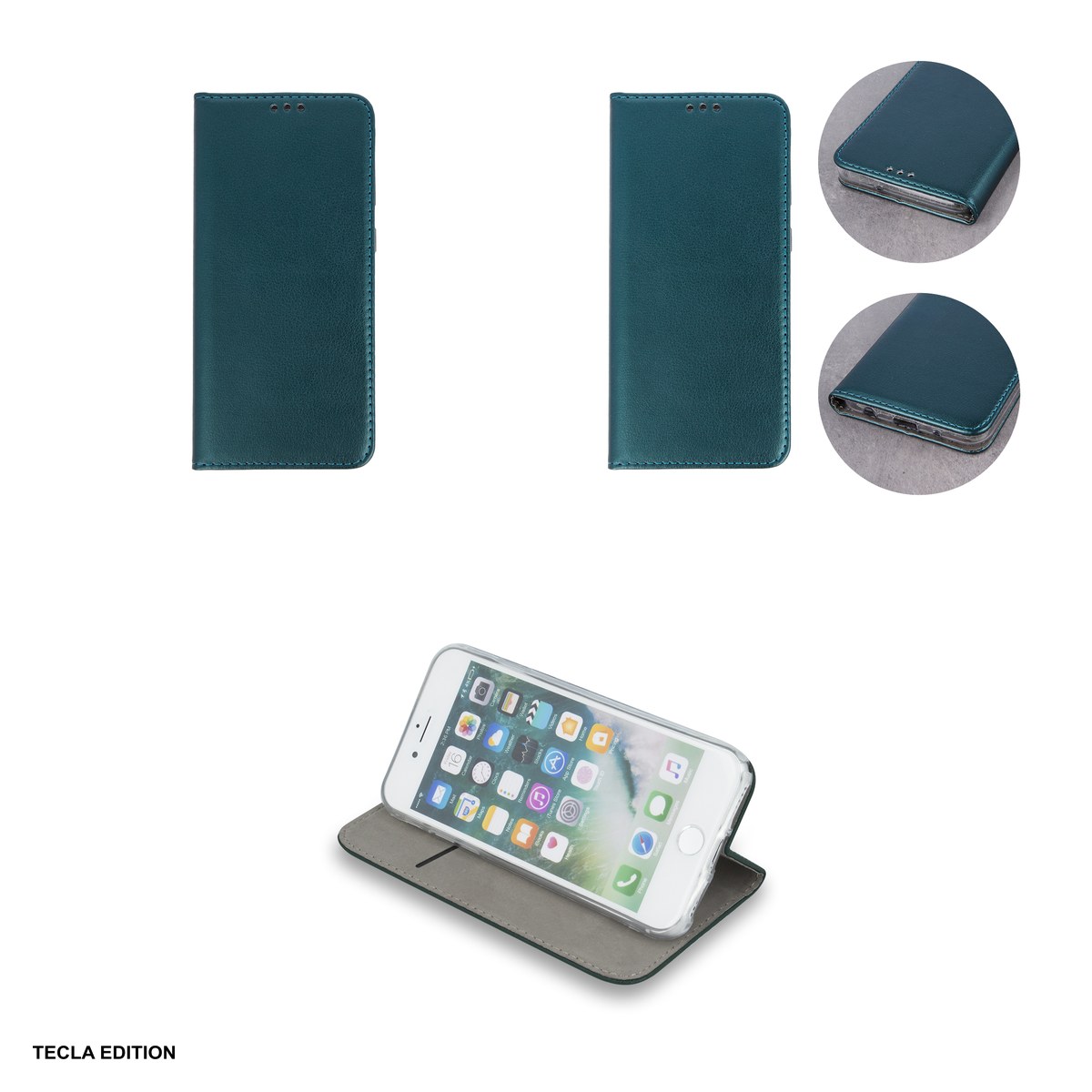 Husa Smart Magnetic pentru OPPO Reno 15FS, tip carte cu inchidere magnetica, Verde [3]