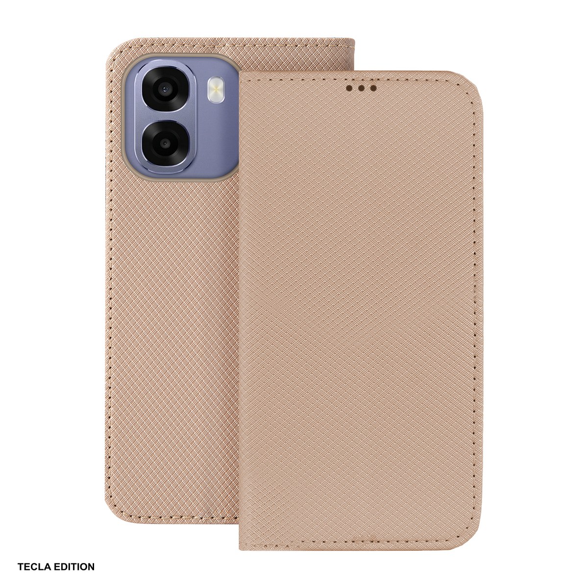 Huse si protectii pentru Oppo A6 4G - Husa Smart Magnet pentru OPPO A6 4G, tip carte, Auriu