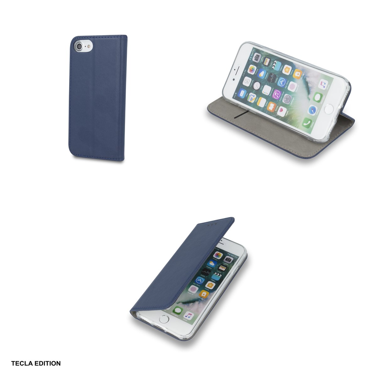 Husa Smart Magnetic Fusion pentru Motorola Edge 70 Fusion, tip carte cu inchidere magnetica, Bleumarin [3]