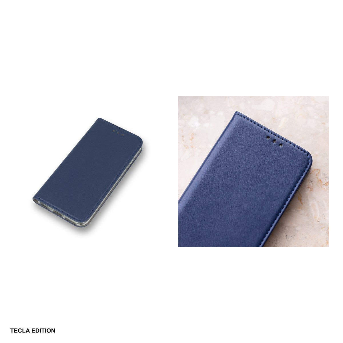 Husa Smart Magnetic Fusion pentru Motorola Edge 70 Fusion, tip carte cu inchidere magnetica, Bleumarin [4]