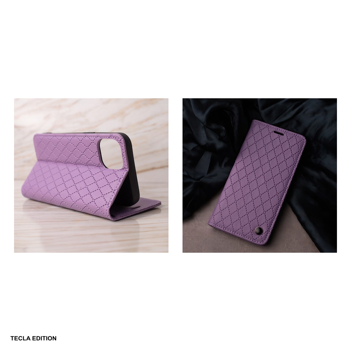 Husa Smart Caro pentru Honor 600 Lite, tip carte cu inchidere magnetica, Mov [4]