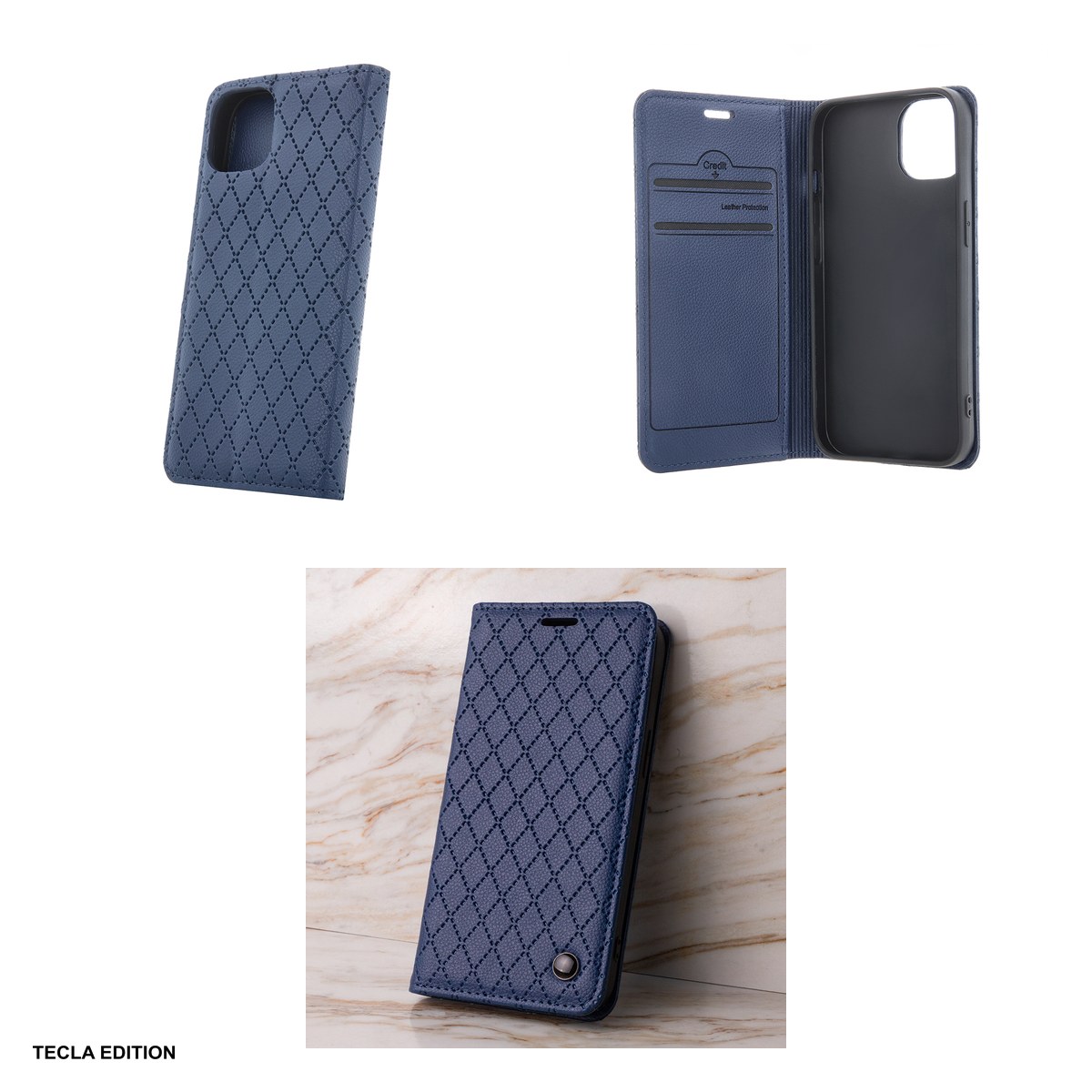 Husa Smart Caro pentru Honor 600 Pro, 600, tip carte, Bleumarin [3]