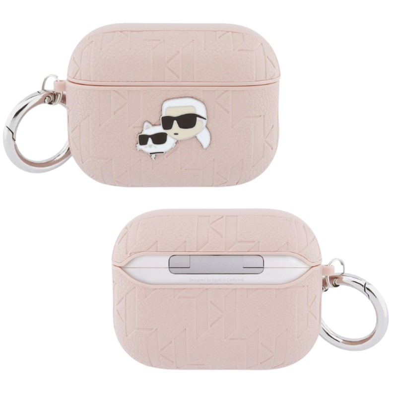 Husa casti Karl Lagerfeld Monogram Karl Head pentru AirPods Pro 3, Roz