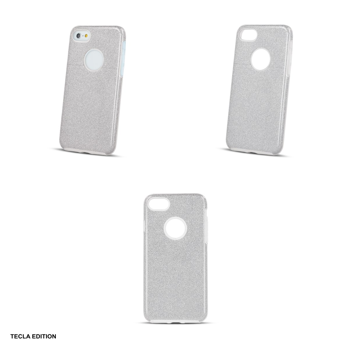 Husa Glitter 3in1 pentru Apple iPhone SE 2020, iPhone SE 2022, iPhone 7, iPhone 8, Carcasa, Argintiu [3]