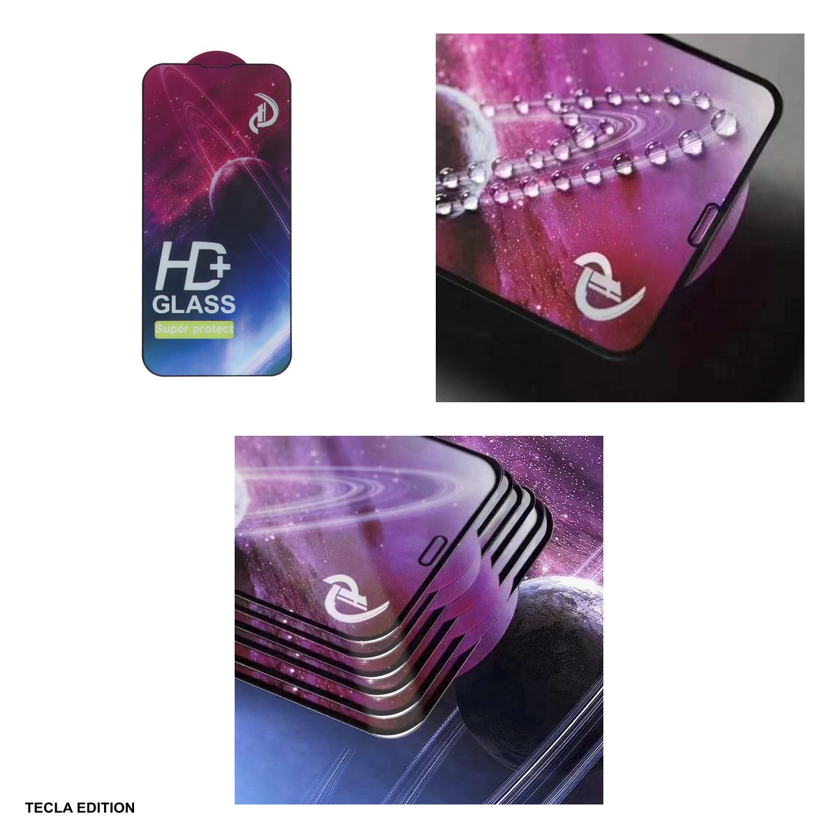 Folie sticla temperata 9D, cu rama neagra, pentru Apple iPhone 14 Pro [3]