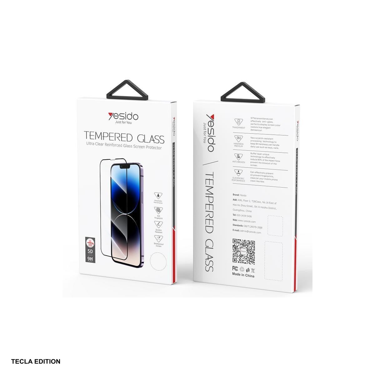 Huse si protectii pentru Apple iPhone 16 Pro Max - Folie sticla temperata 5D Yesido pentru Apple iPhone 16 Pro Max