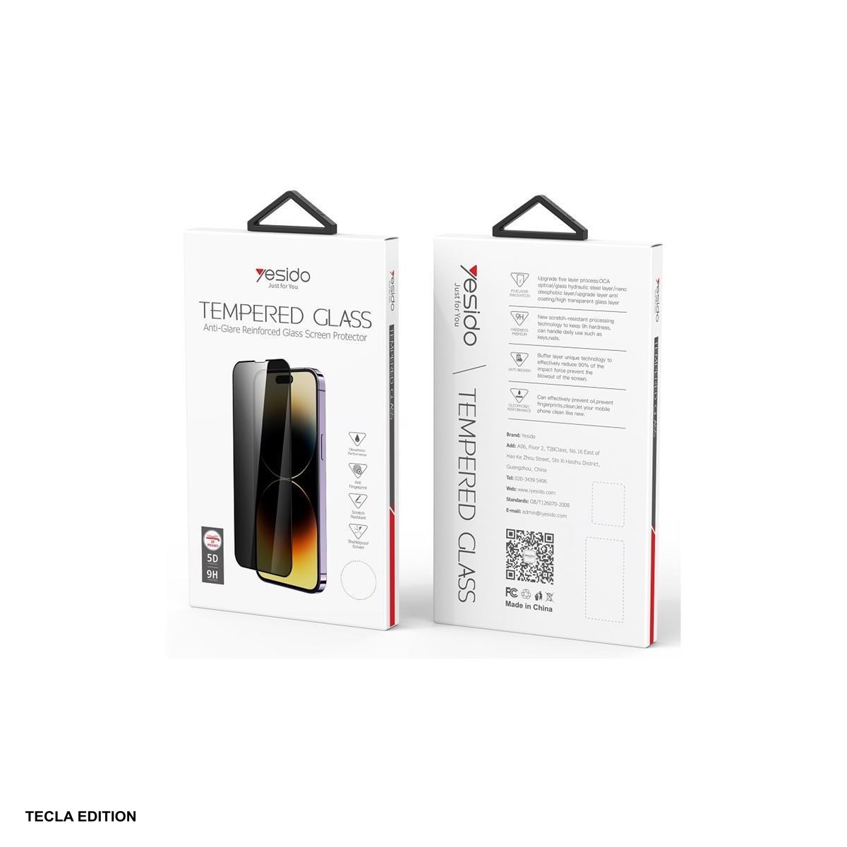 Huse si protectii pentru Apple iPhone 16 Pro Max - Folie sticla temperata Privacy Yesido pentru Apple iPhone 16 Pro Max