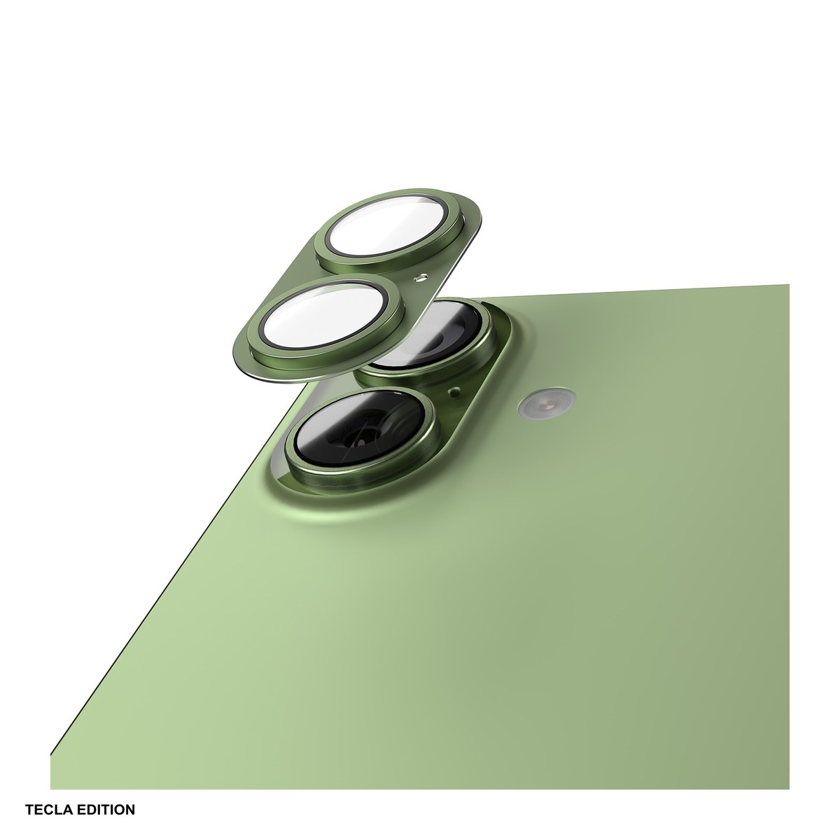 Huse si protectii pentru Apple iPhone 17 - Folie protectie camera integrala Etteri, cu rama verde, pentru Apple iPhone 17