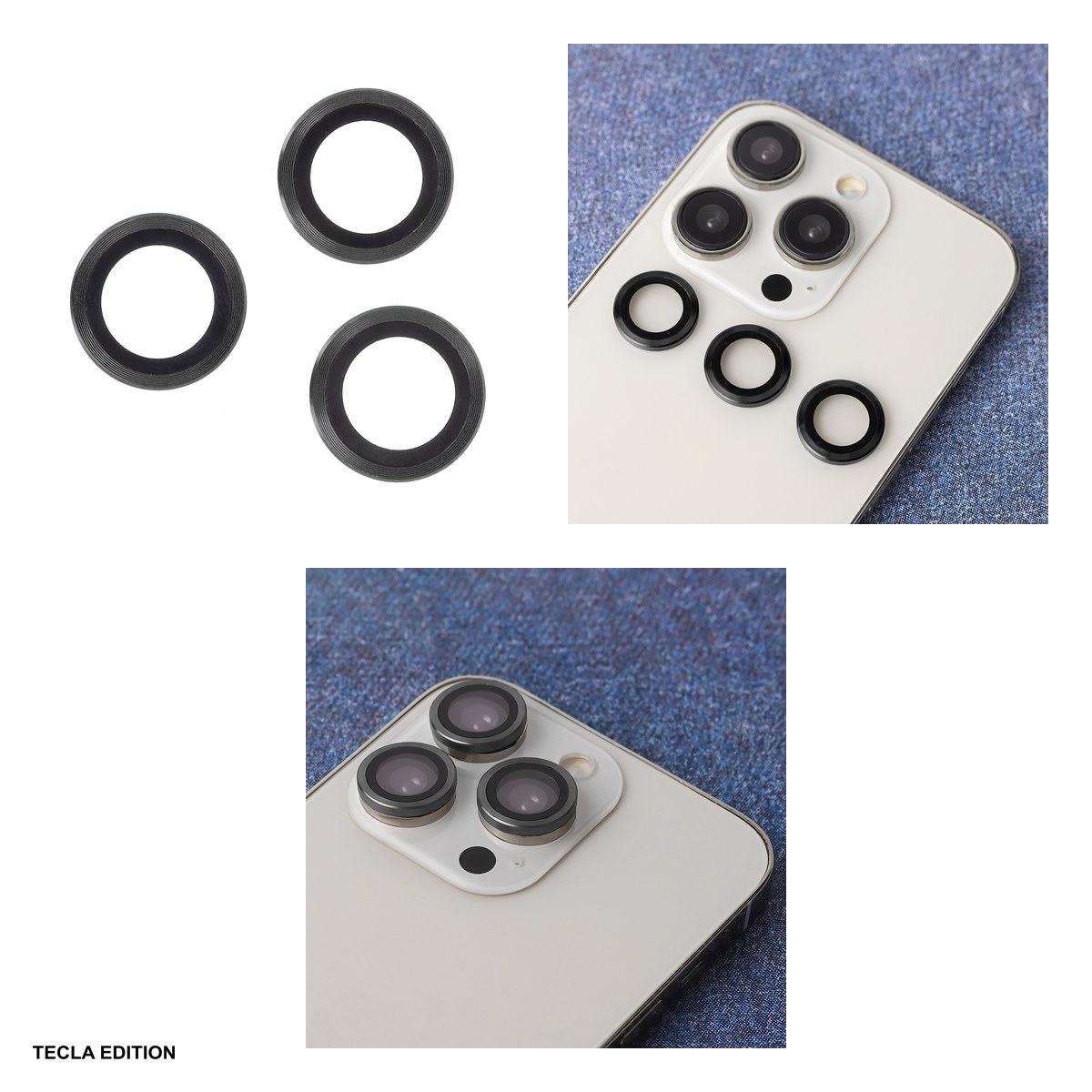 Folie protectie camera, cu rama neagra, pentru Apple iPhone 17 [3]