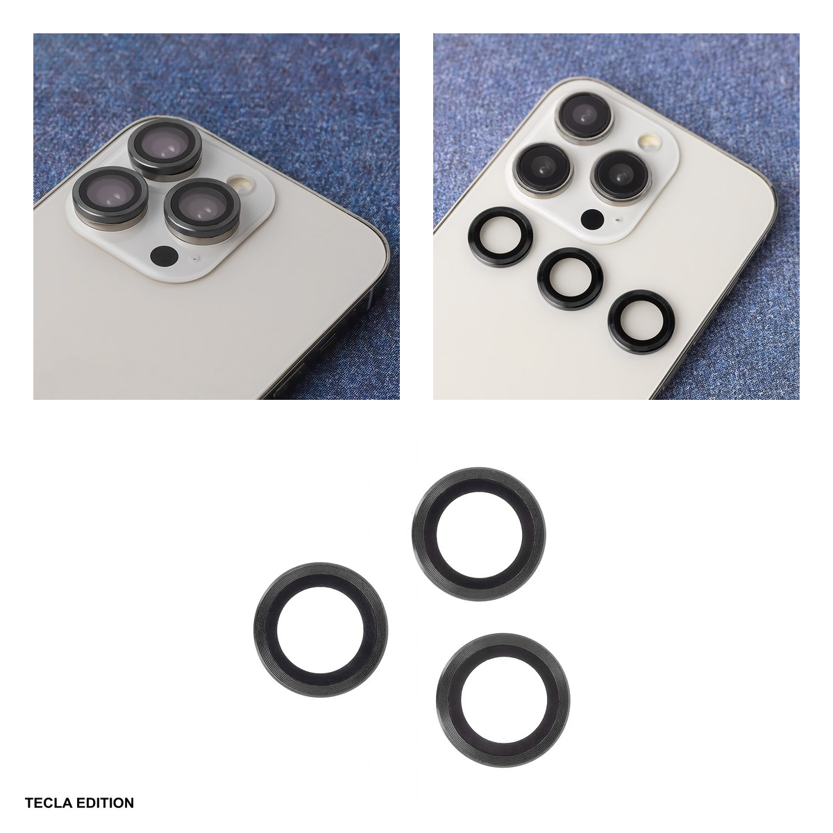 Folie protectie camera, cu rama neagra, pentru Apple iPhone 17 Air [3]