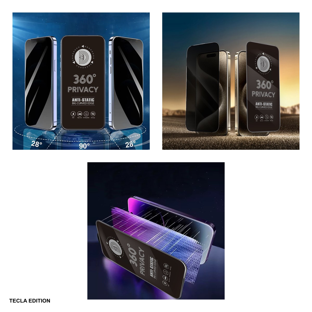 Folie sticla temperata Privacy 360 pentru Apple iPhone 17 Air [3]