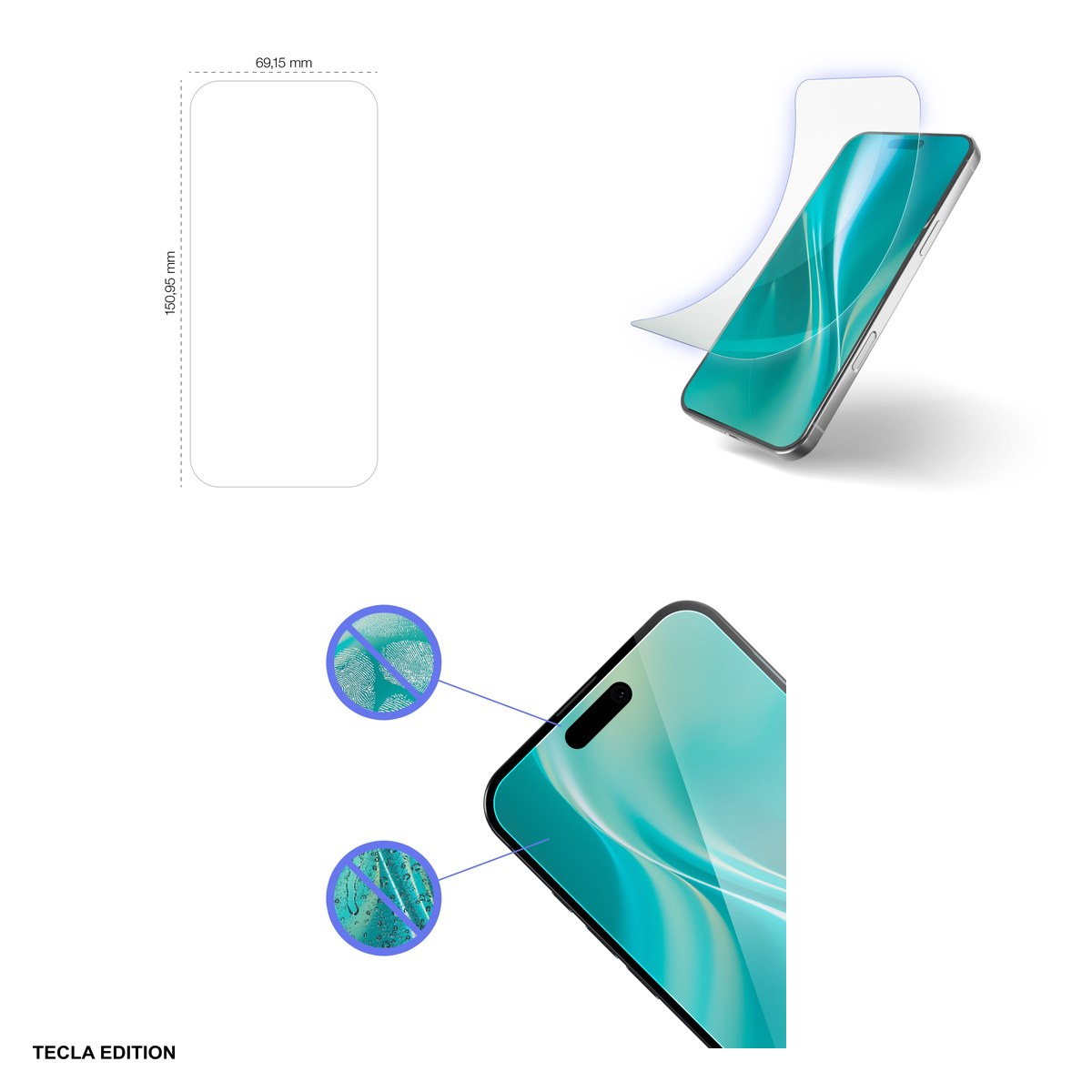 Folie sticla temperata hibrida Etteri pentru Apple iPhone 17 Air [3]