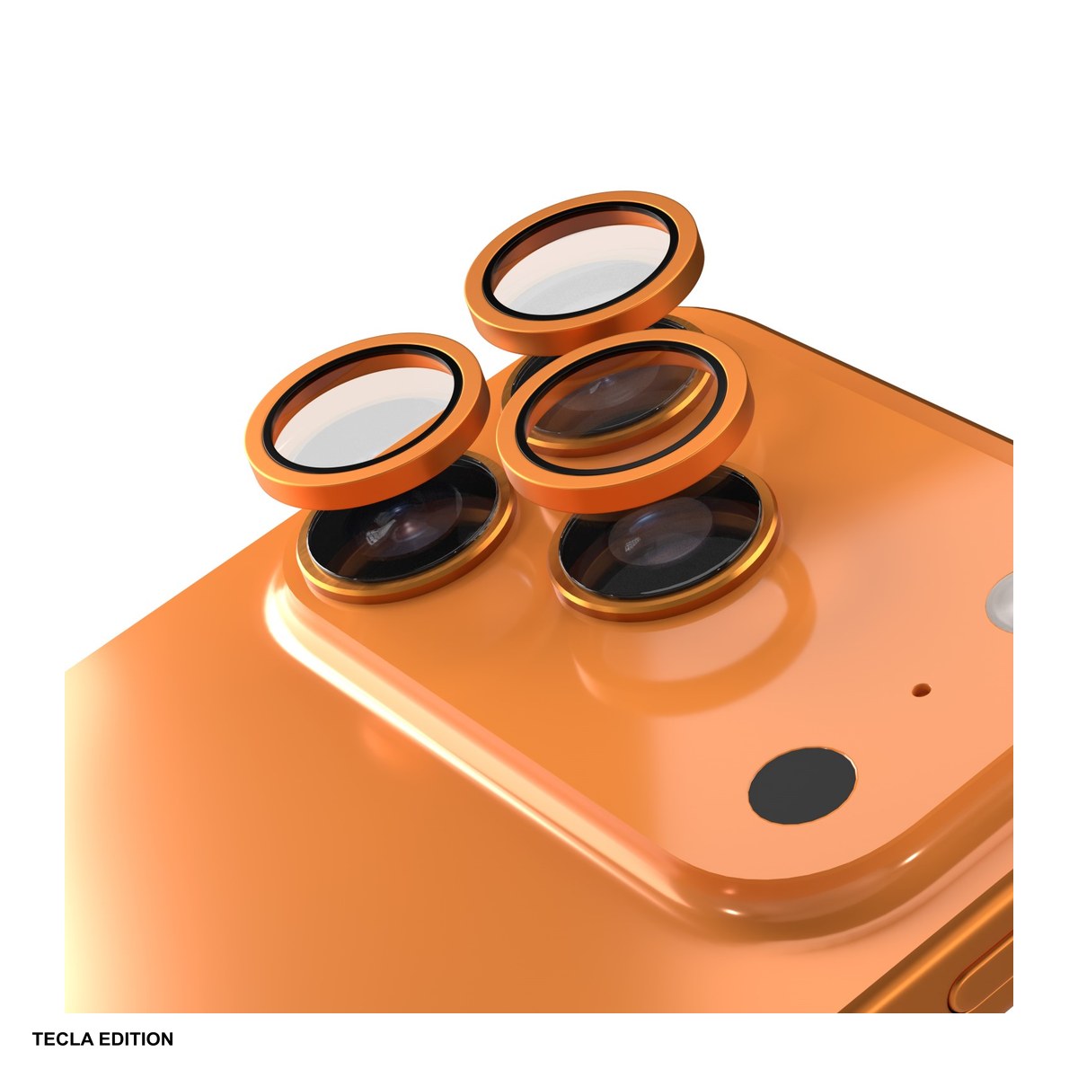 Huse si protectii pentru Apple iPhone 17 Pro - Folie protectie camera Etteri, cu rama portocalie, pentru Apple iPhone 17 Pro / iPhone 17 Pro Max