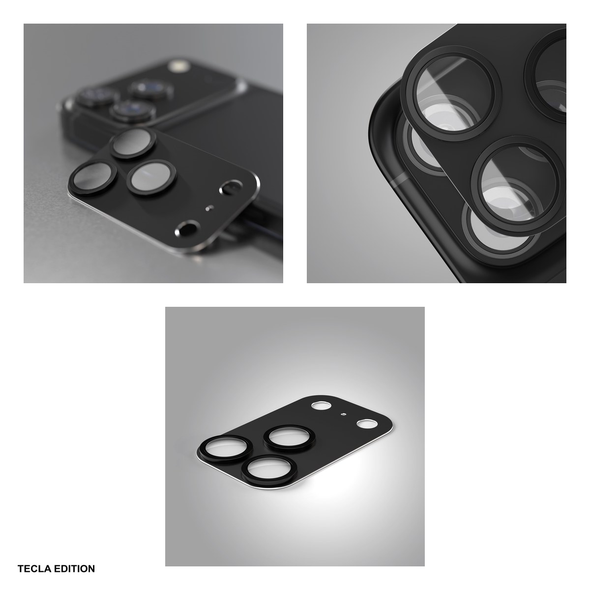 Folie protectie camera integrala Etteri, cu rama neagra, pentru Apple iPhone 17 Pro Max [3]