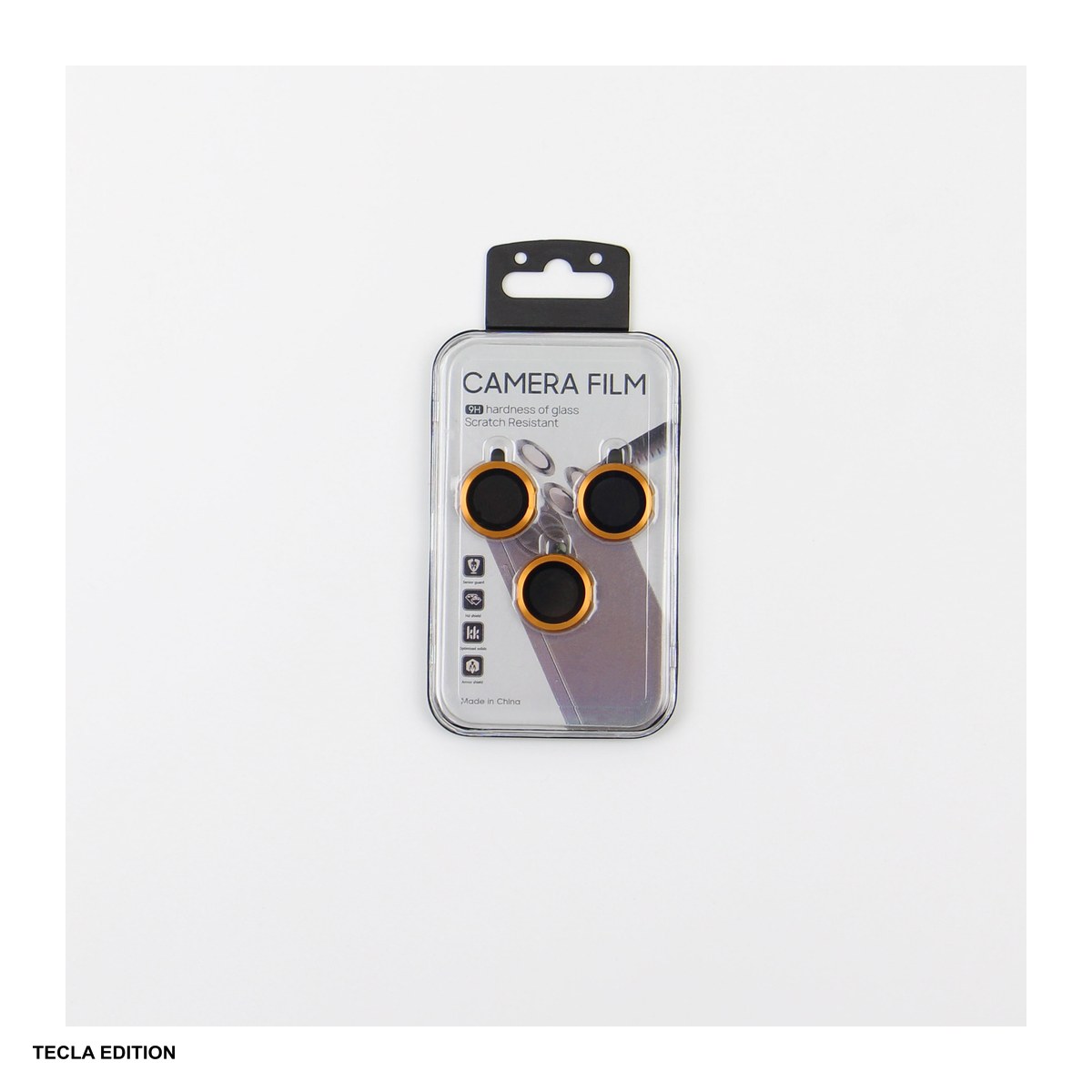 Folie protectie camera, cu rama portocalie, pentru Apple iPhone 17 Pro Max [3]