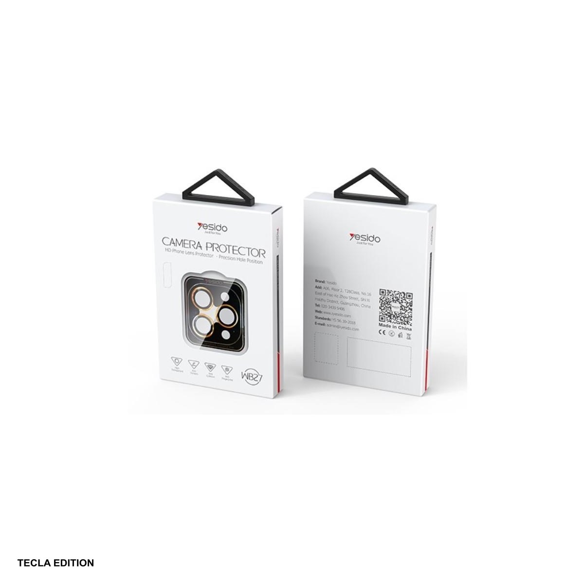 Huse si protectii pentru Apple iPhone 17e - Folie protectie camera Yesido, cu rama argintie, pentru Apple iPhone 17e / iPhone 16e