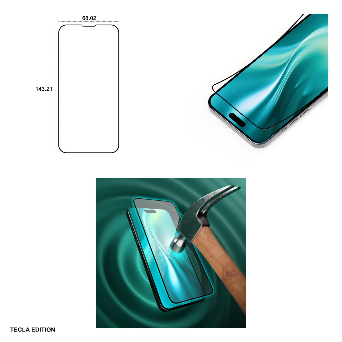 Folie sticla temperata 9D Etteri pentru Apple iPhone 17e / iPhone 16e [3]
