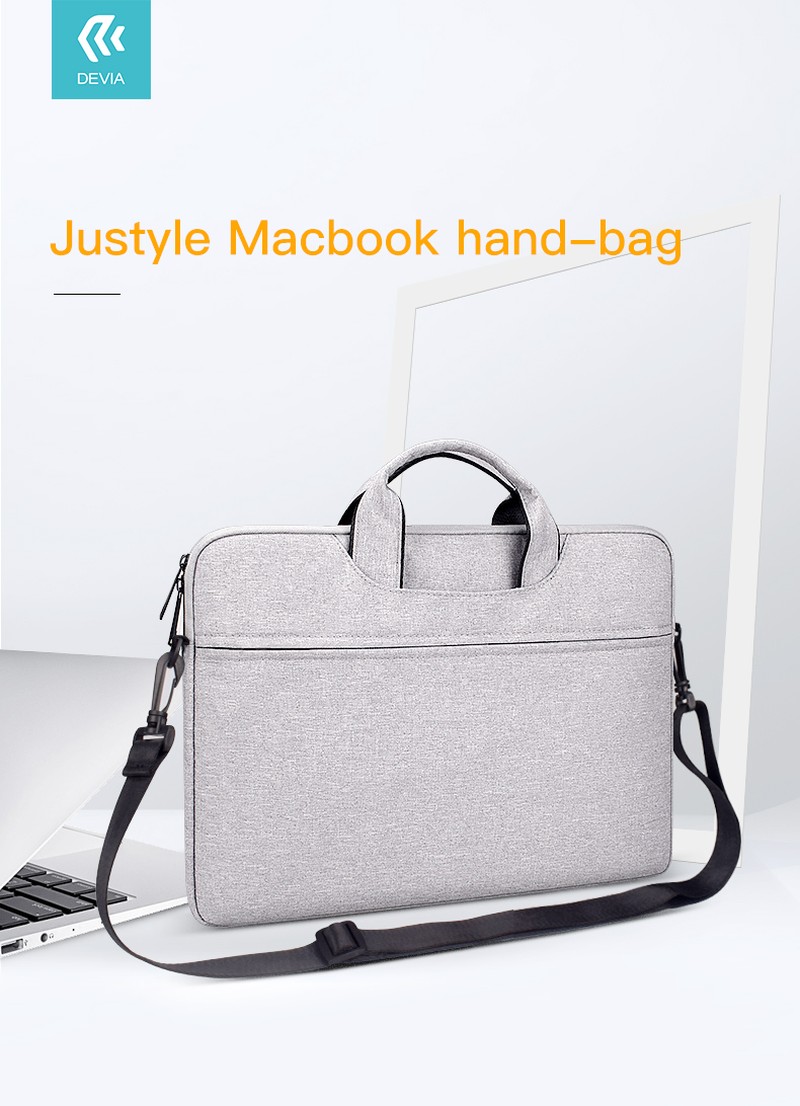 Geanta laptop Devia Justyle 13.3 inch, Gri