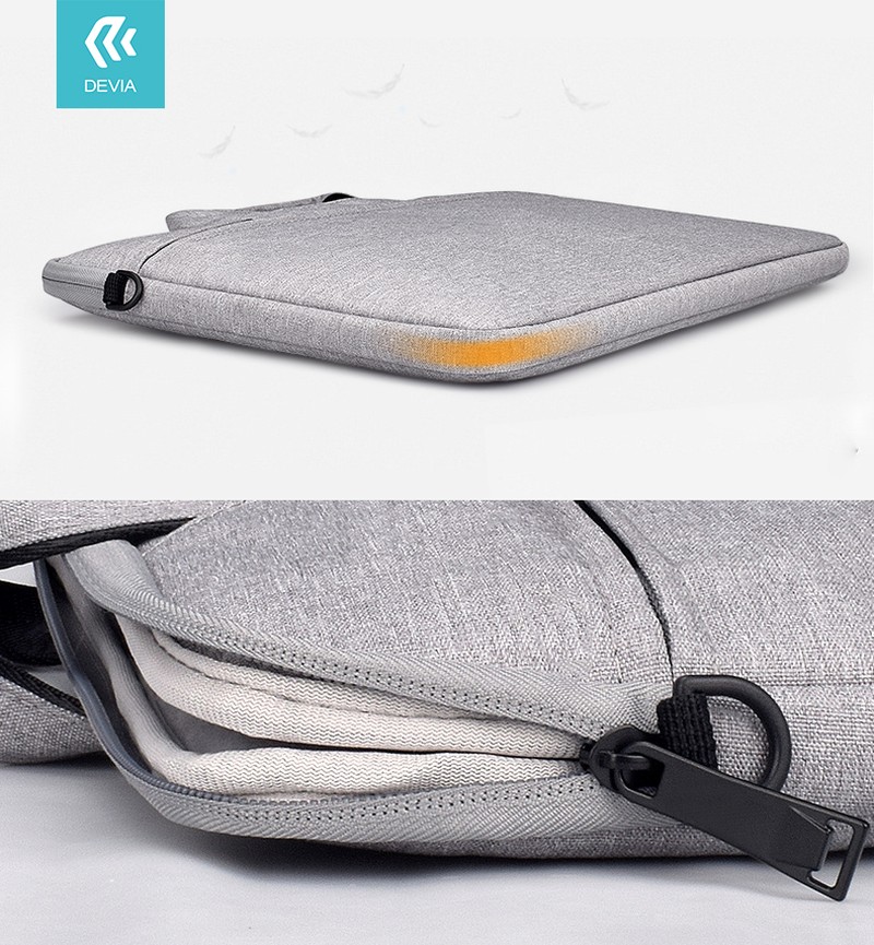 Geanta laptop Devia Justyle 15.4 inch, Gri