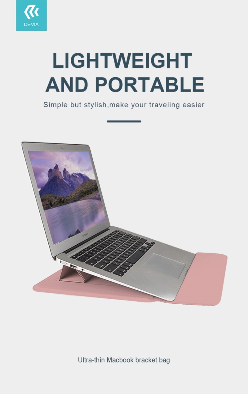 Husa laptop Devia Ultra-Thin 13.3 inch, Albastru