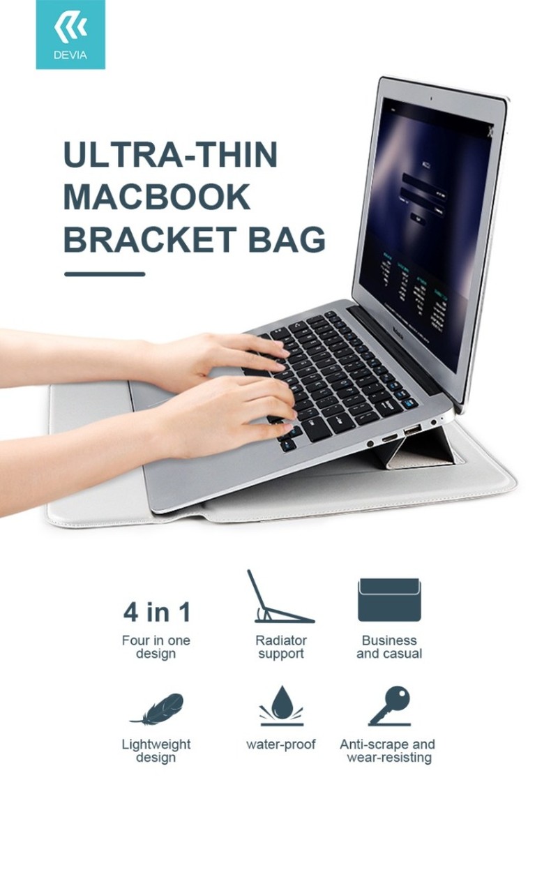 Husa laptop Devia Ultra-Thin 15.4 inch, Albastru