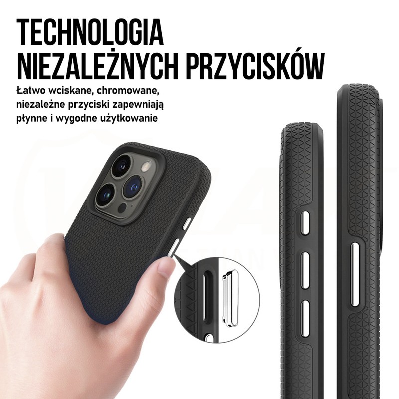 Husa Vmax Triangle pentru iPhone 16 Plus, Carcasa, Albastru