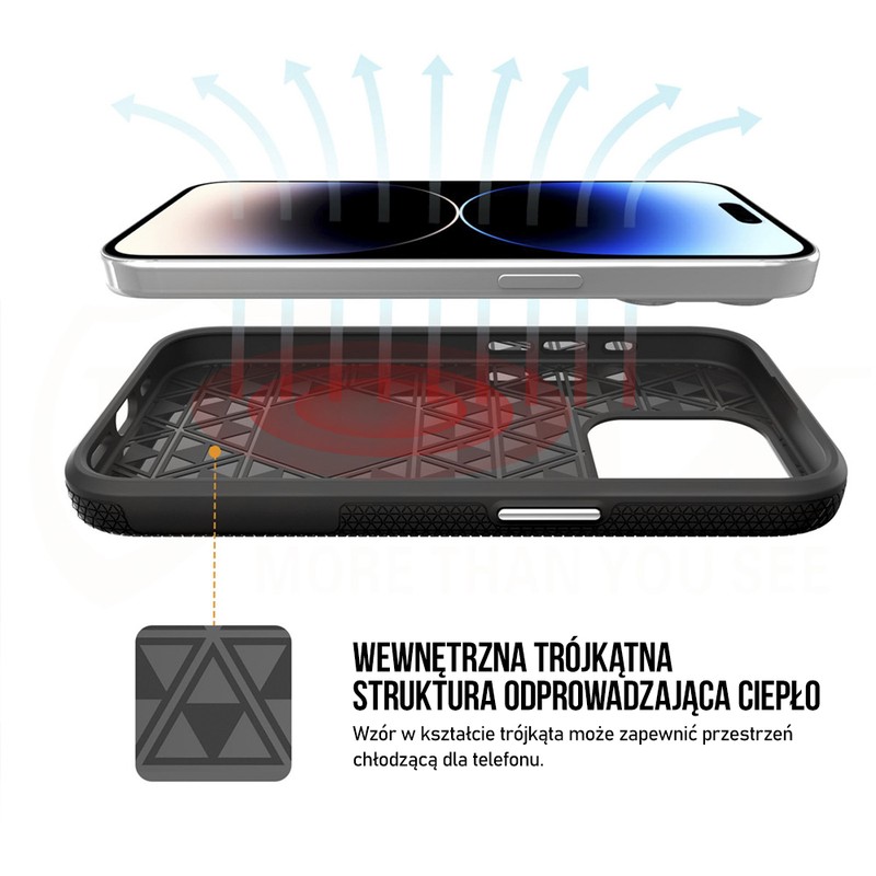 Husa Vmax Triangle pentru iPhone 16 Plus, Carcasa, Albastru