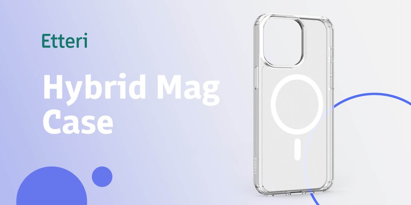 Husa Etteri Hybrid Mag pentru iPhone 15 Pro, Carcasa magnetica, Transparent