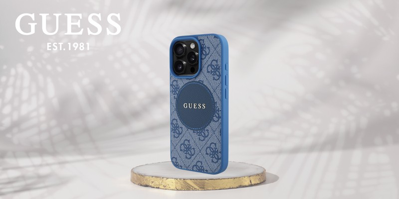 Husa Guess Hc PU 4g Circle Classic Logo pentru iPhone 16, Carcasa magnetica, Maro