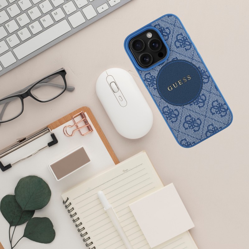 Husa Guess Hc PU 4g Circle Classic Logo pentru iPhone 16, Carcasa magnetica, Maro