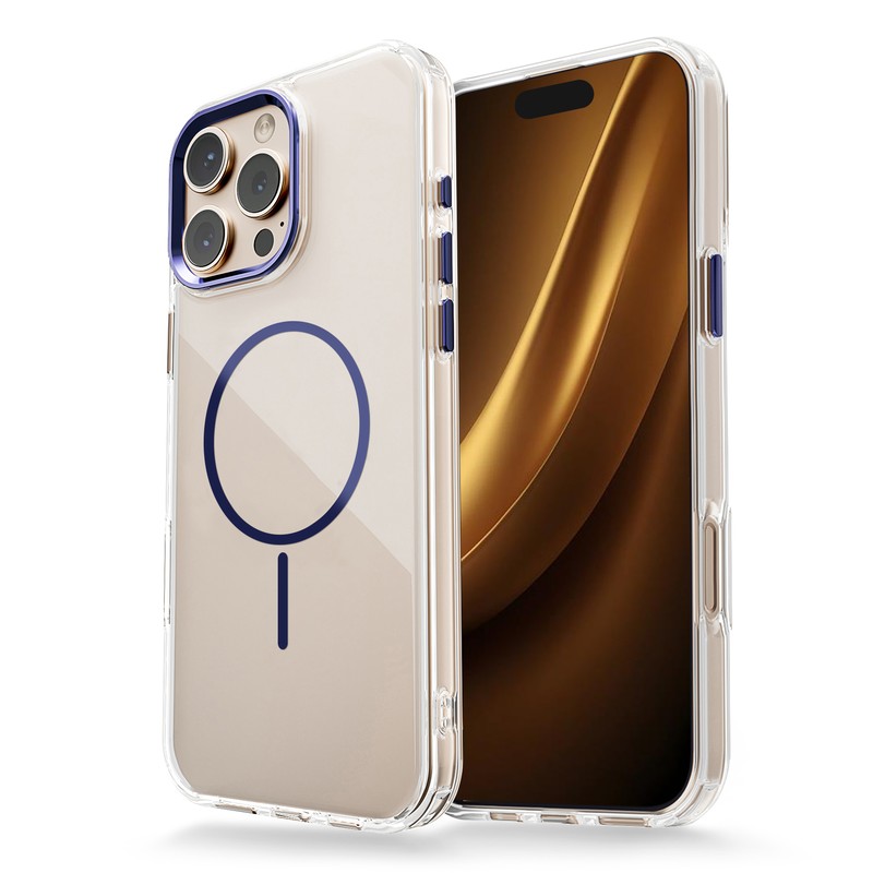 Husa Clear Thin Mag pentru iPhone 17 Air, Carcasa magnetica, Roz