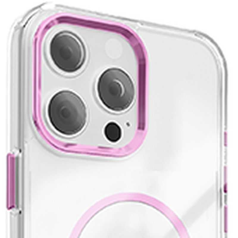 Husa Clear Thin Mag pentru iPhone 17 Air, Carcasa magnetica, Roz