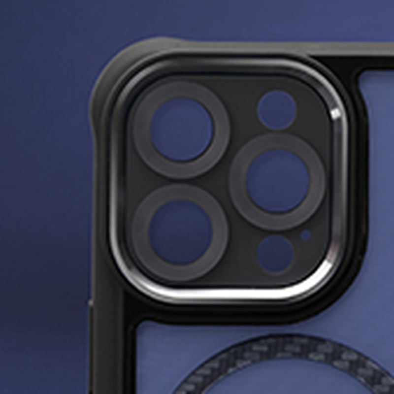 Husa Defender Carbon Mag pentru iPhone 17 Air, Carcasa magnetica, Negru