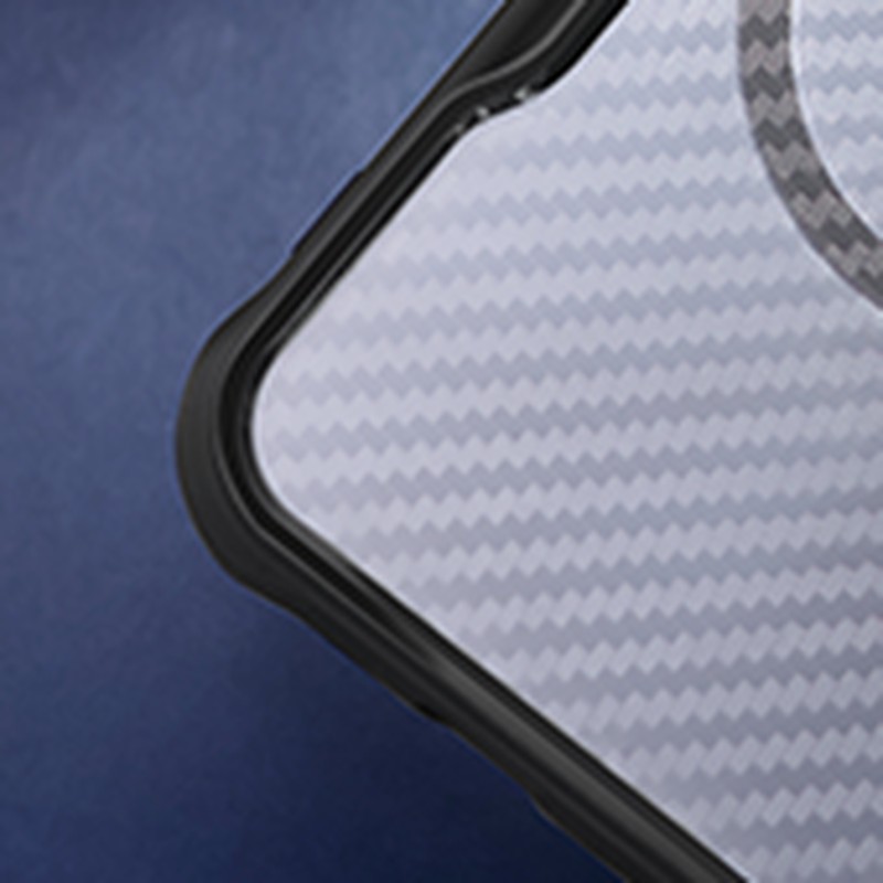 Husa Defender Carbon Mag pentru iPhone 17 Air, Carcasa magnetica, Negru
