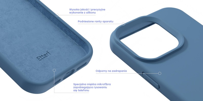 Husa Etteri Silicone pentru Samsung Galaxy A17 5G, Carcasa, Albastru