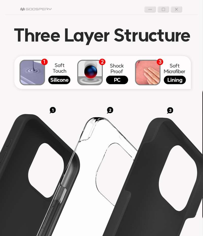 Husa Mercury Silicone pentru iPhone 17 Air, Carcasa, Rosu