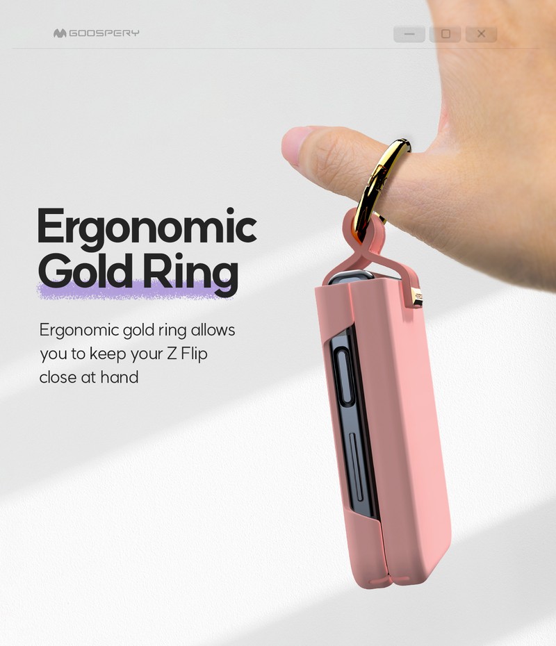 Husa Mercury Gold Ring pentru Samsung Galaxy Z Flip 7, Carcasa, Mov